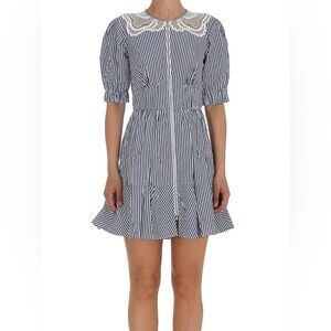 Self Portrait Striped Short Dress Size 4